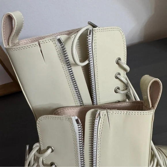 Simone Rocha 36 US 6 Biker Boots Platform Patent Leather lace-up New with Defect - Picture 5 of 16